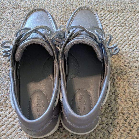 Sperry Gray Boat Shoes - Picture 2 of 3